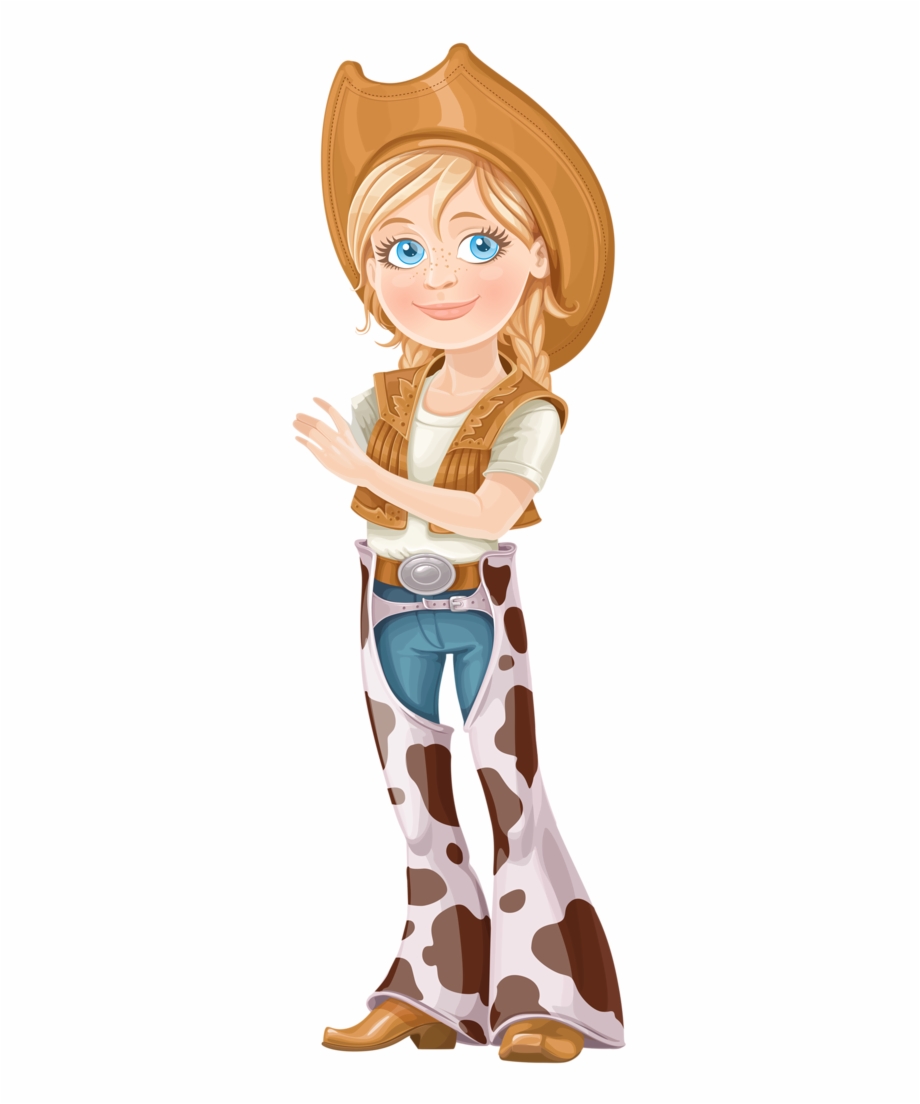 Cowboy E Cowgirl Cartoon Cowgirl - Clip Art Library