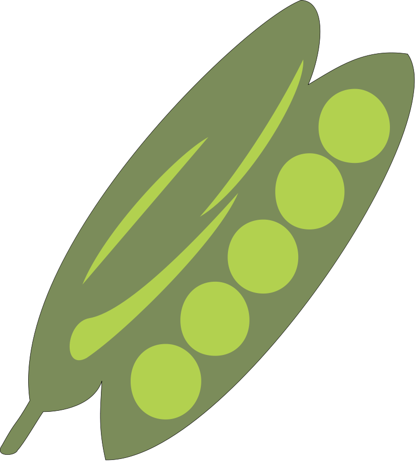 Vector Vegetables Transparent Peas In A Pod Clipart