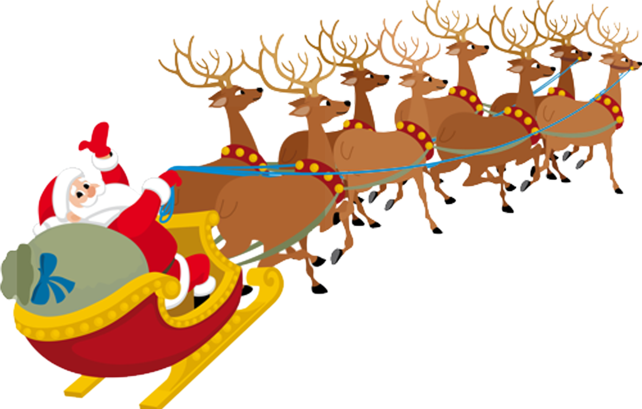 Vector Transparent Free Elk Clipart Sta Claus And