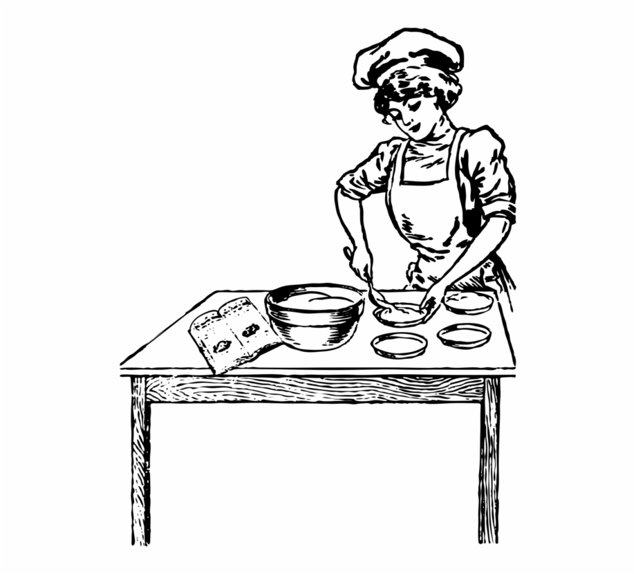 cooking clipart black and white
