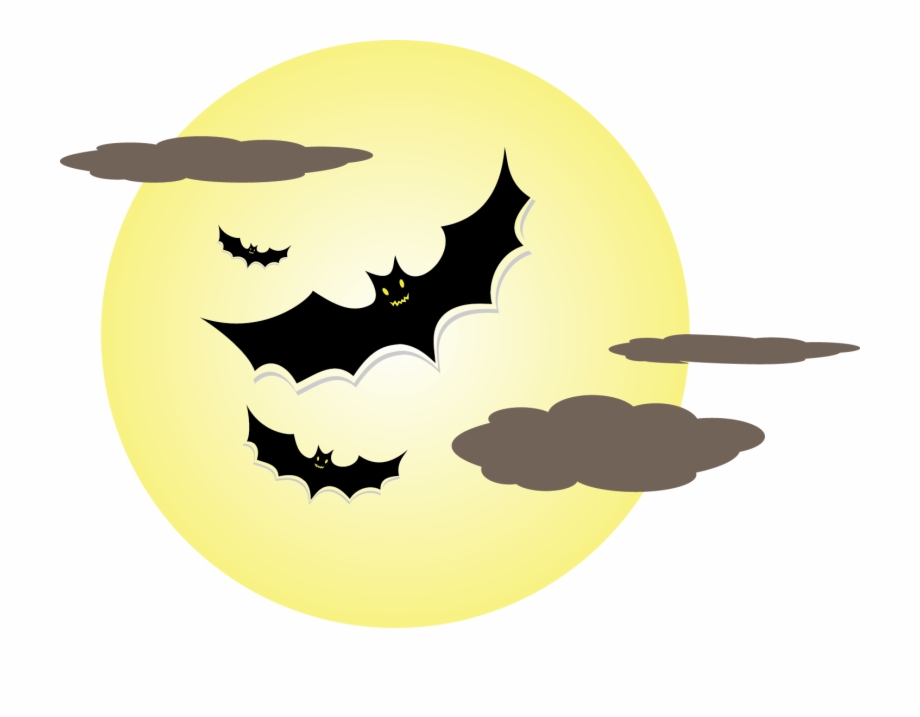 Bat Moon Png Photo Halloween Full Moon Clipart