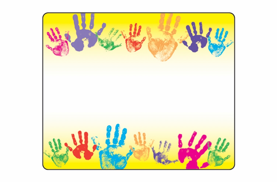 Rainbow Handprints Terrific Labels Childrens Tags