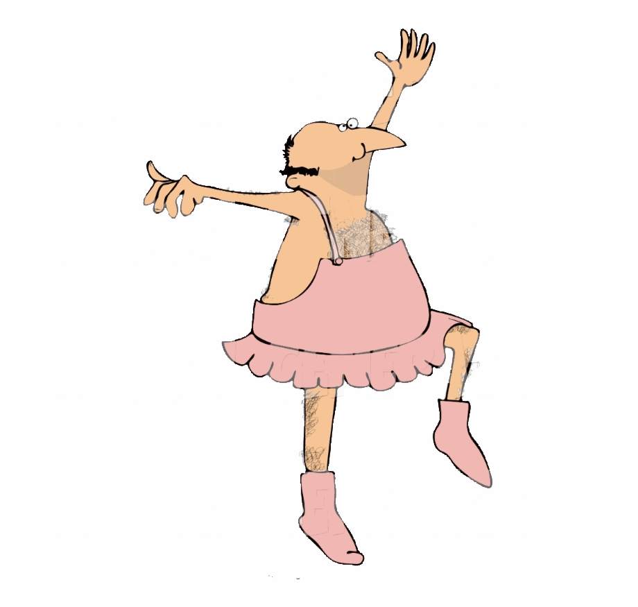 Guy In A Tutu Cartoon Man Ballerina