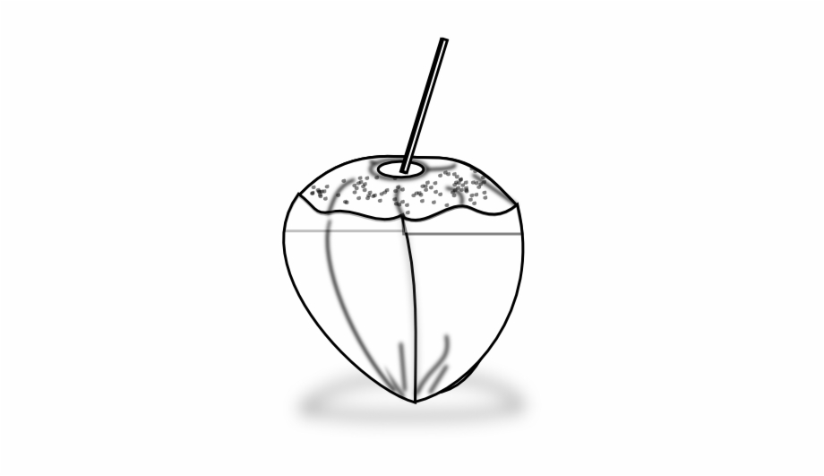 coconut clipart black and white
