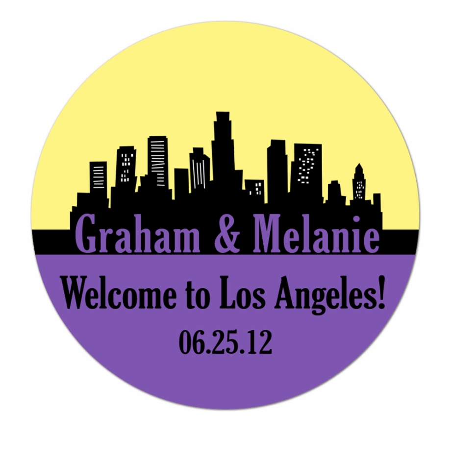 Los Angeles Skyline Personalized Sticker Skyline