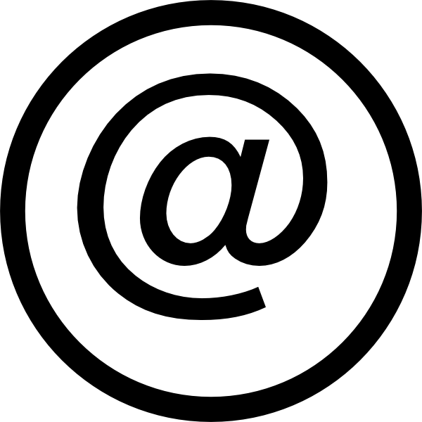 Email Logo Black Large Clip Art At Clkercom