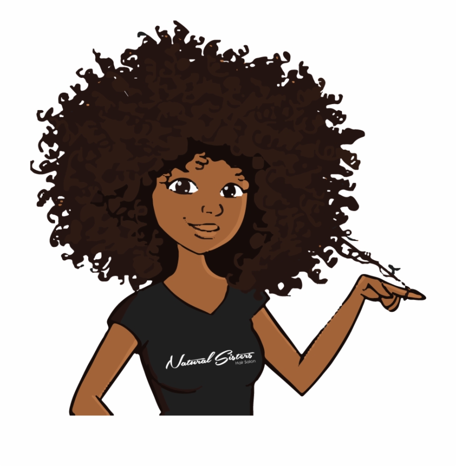 Black girl with afro clipart