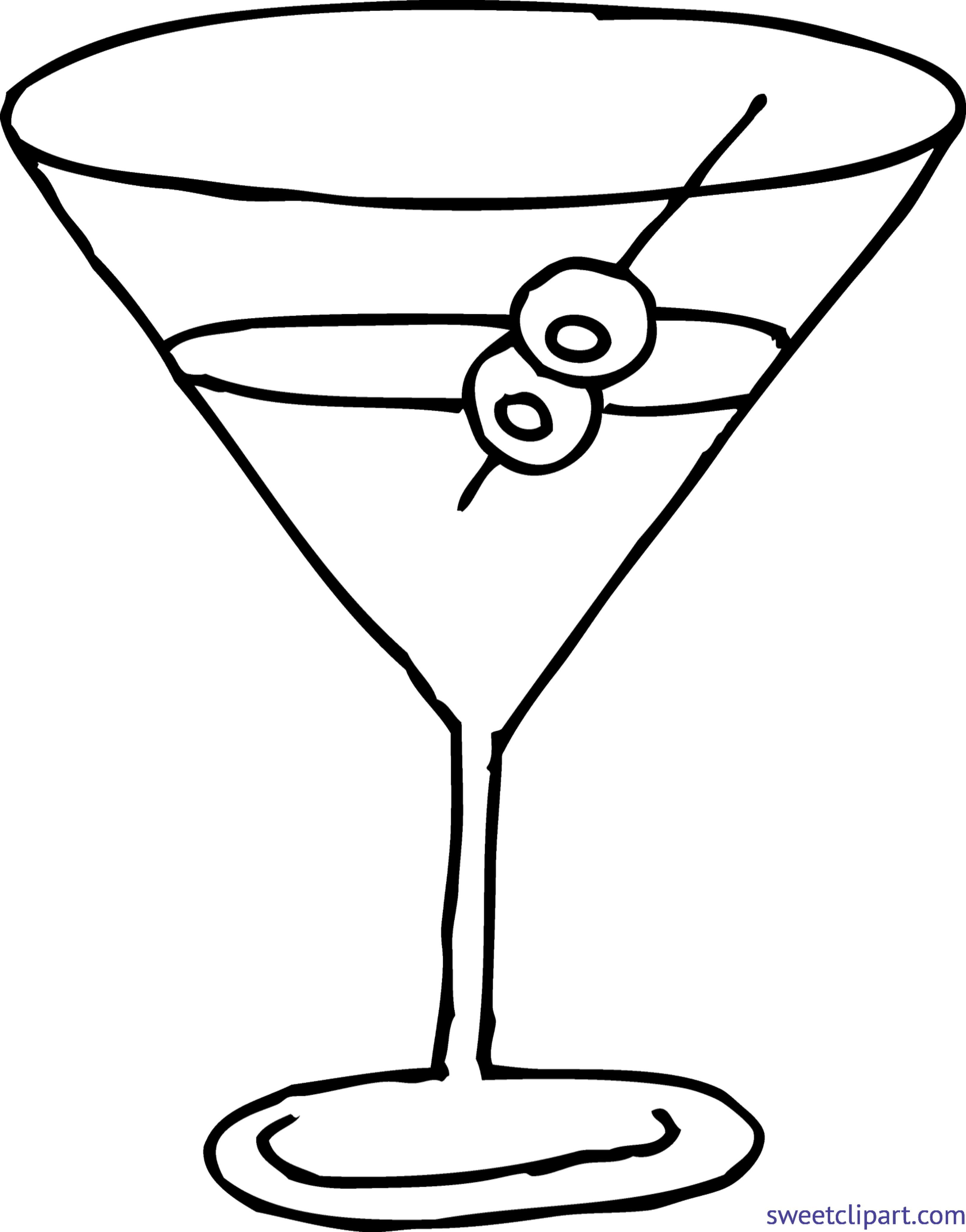 Martini Drawing At Getdrawings Wine Glasses Coloring Pages