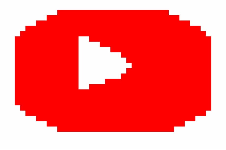 Youtube Play Button Player Pixel Art Top View