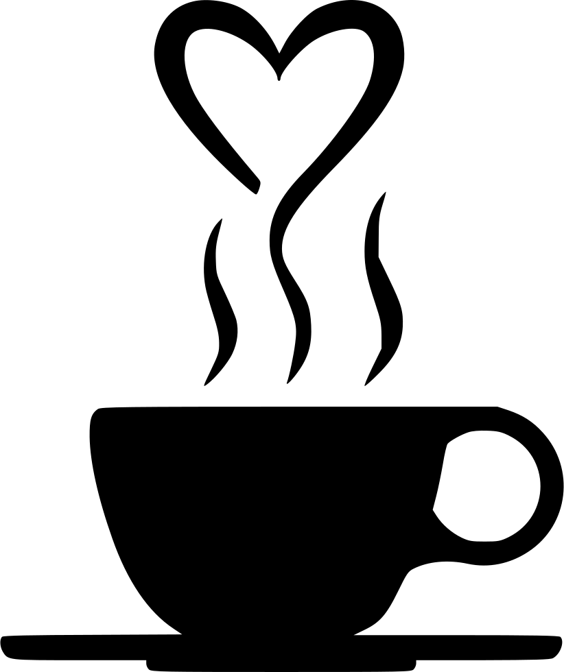 Smoke Drink Romantic Heart Coffee Cup Svg