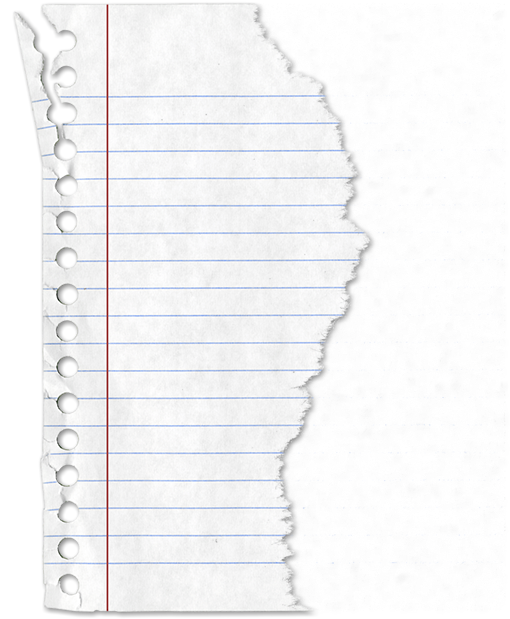 ripped notebook paper