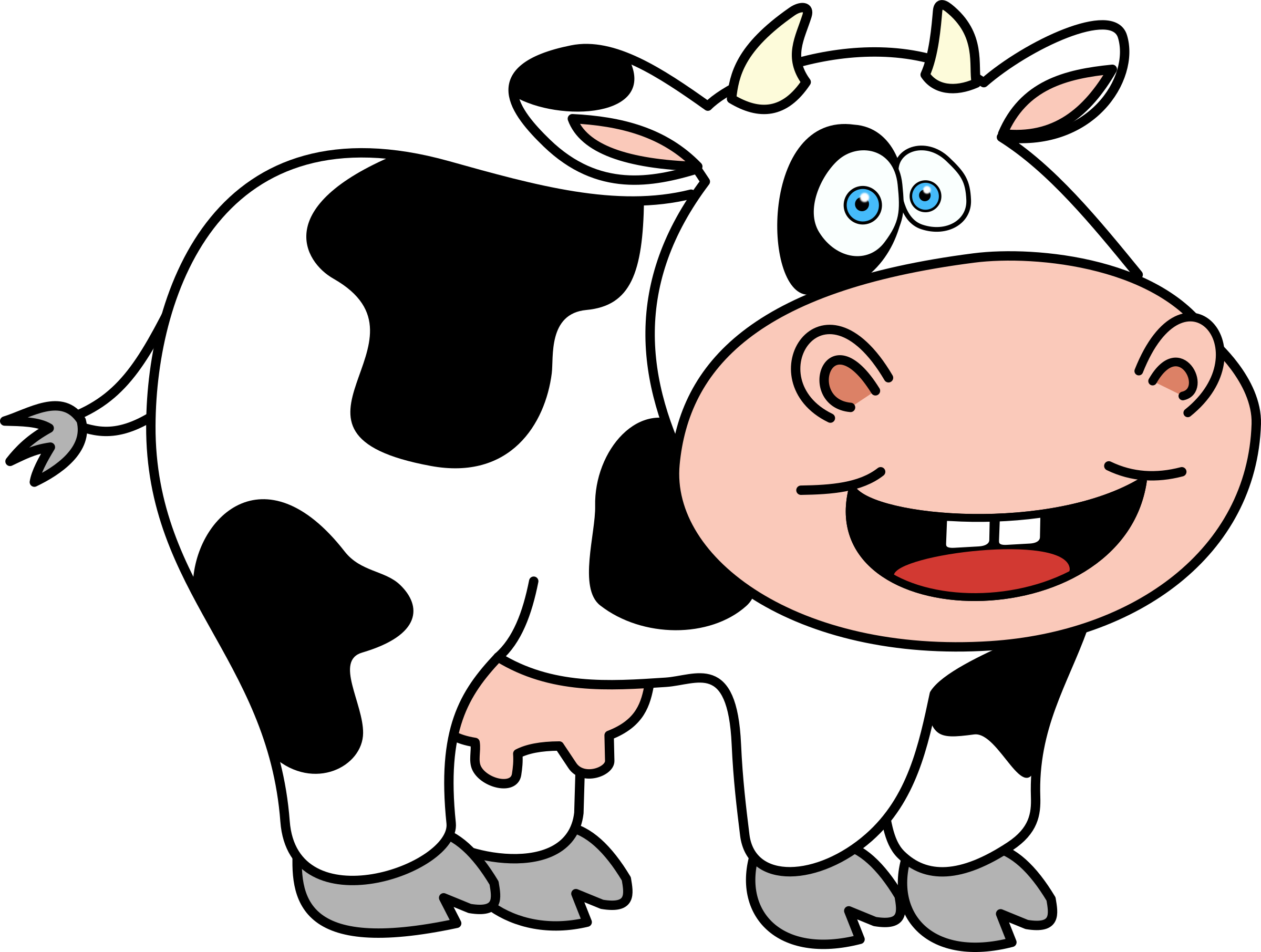 funny cow clipart
