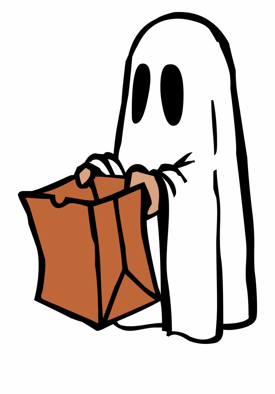 Clip Art Ghost Trick Or Treat Ghost