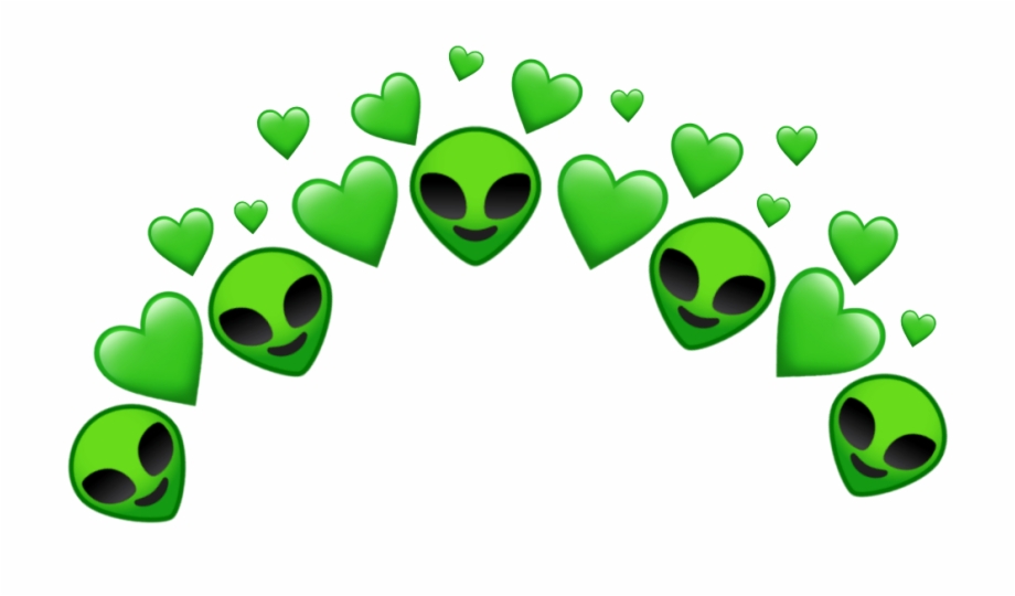 Alien Green Heart Tumblr Aesthetic Aliens Png