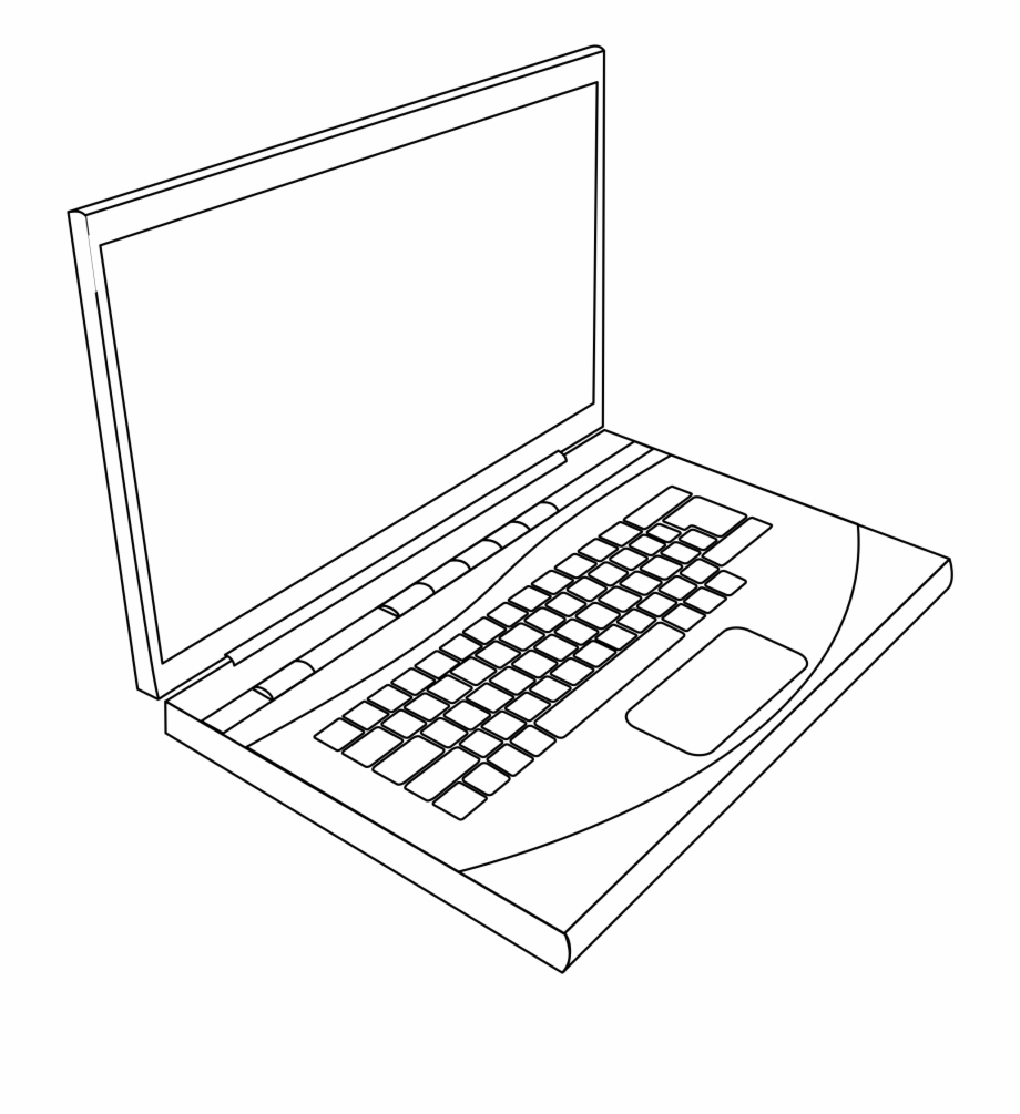 laptop in black and white
