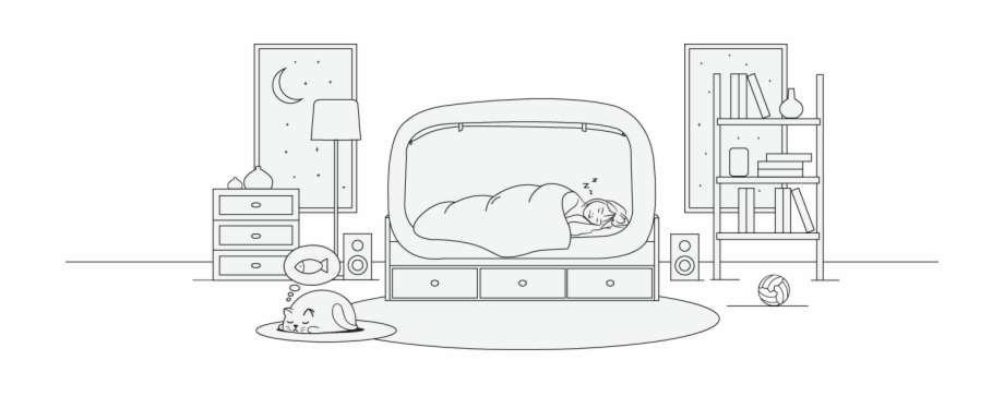 The Bed Tent For Better Sleep Cartoon