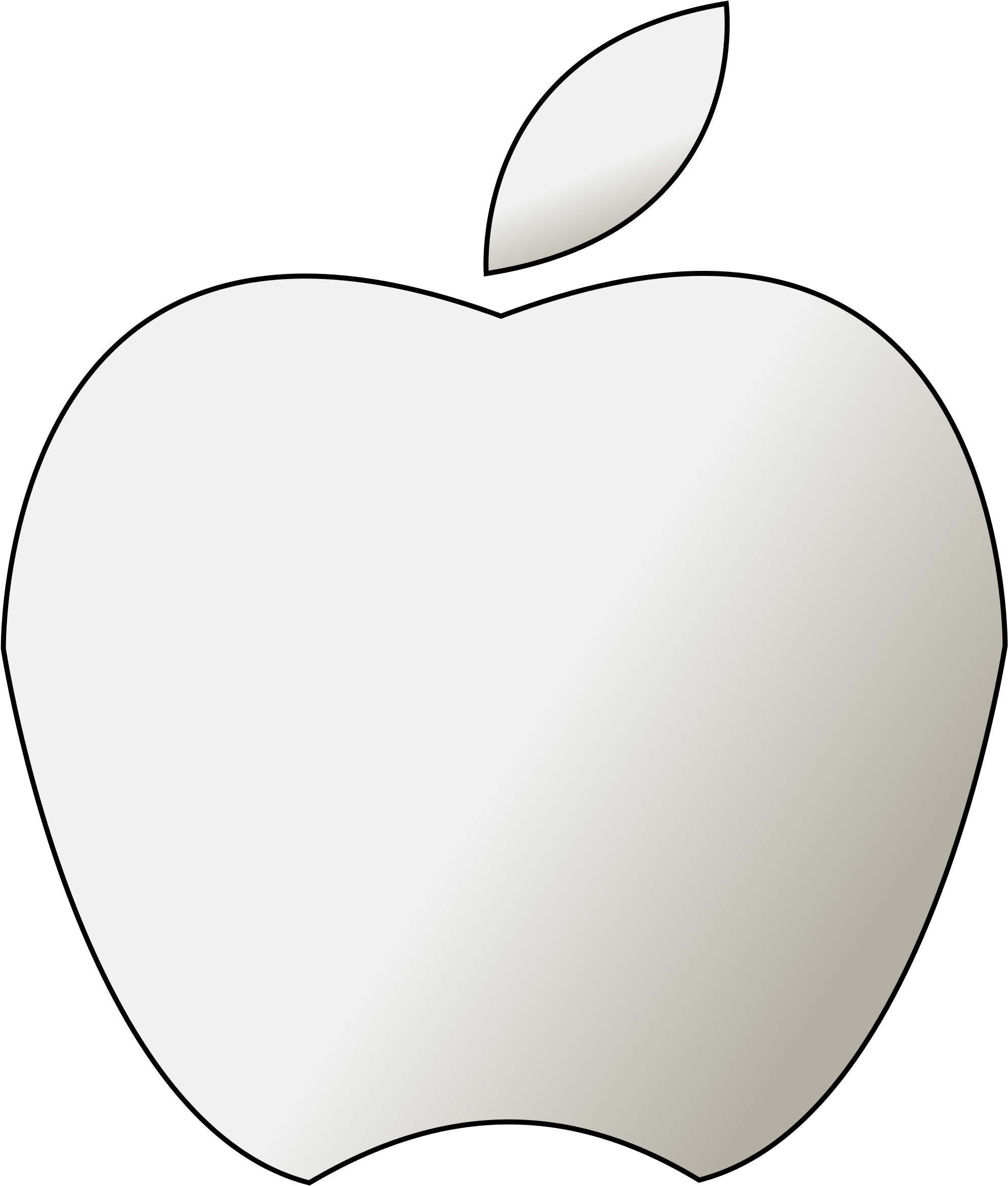 Apple Logo Silver Png Free PNG Image