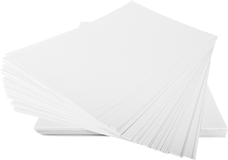 Sheets Of White Paper In A Stack White
