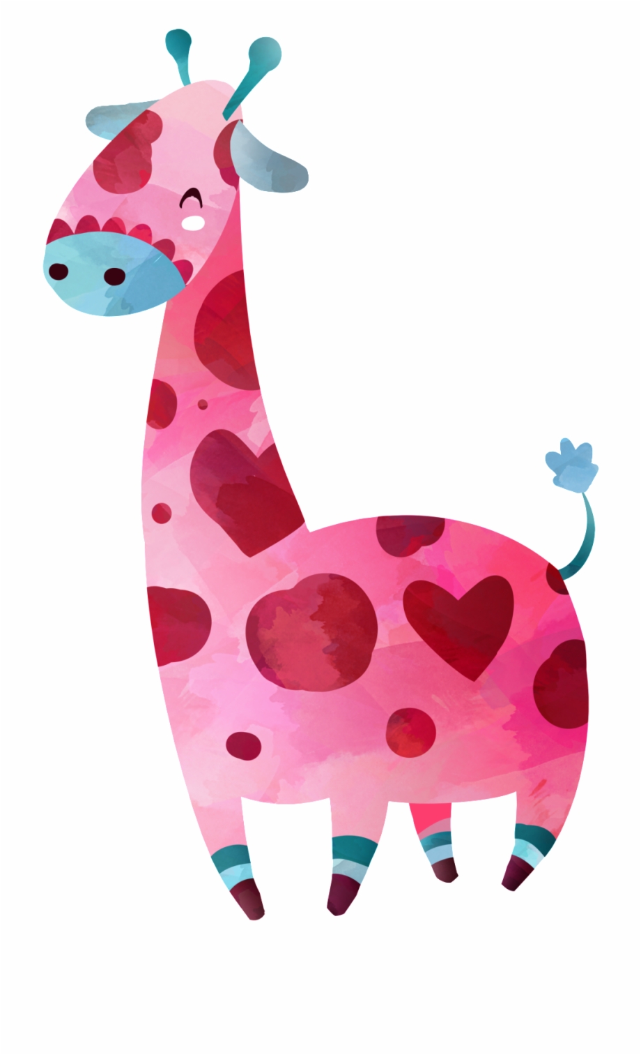 Cute Giraffe Watercolor Cartoon Png Images Good Night