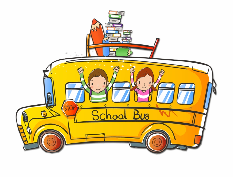 Cartoon School Bus Transparent Image Kids Vector
