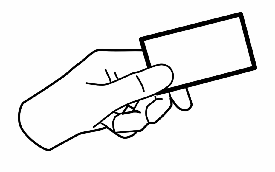 Hand Card Holding Giving Ticket Png Image Business