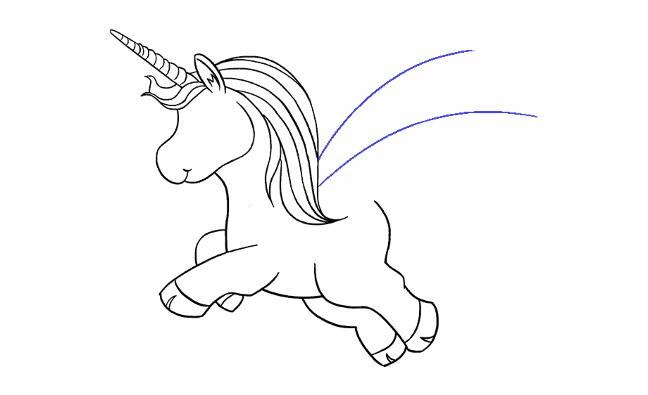 How To Draw Unicorn Unicorn Line Drawing