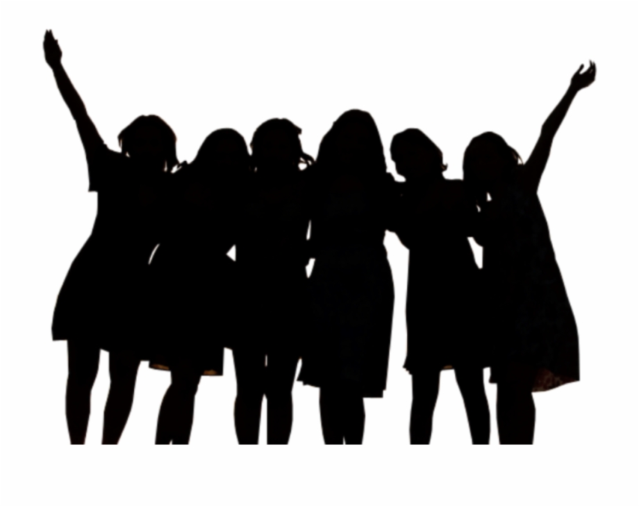 Friendship Silhouette At Group Of Women Clipart
