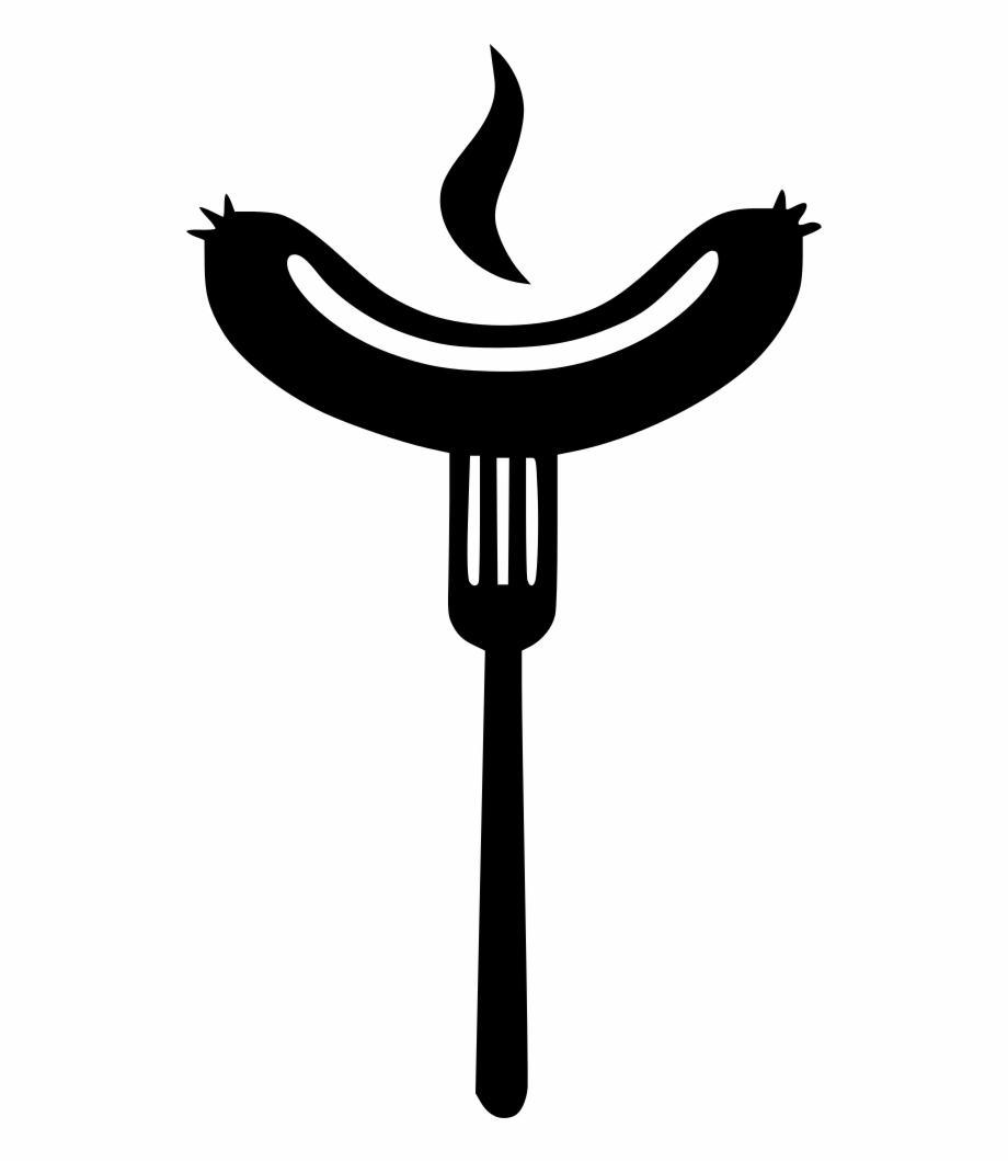 Fork Hotsausage Grilled Dinner Barbeque Svg Png 