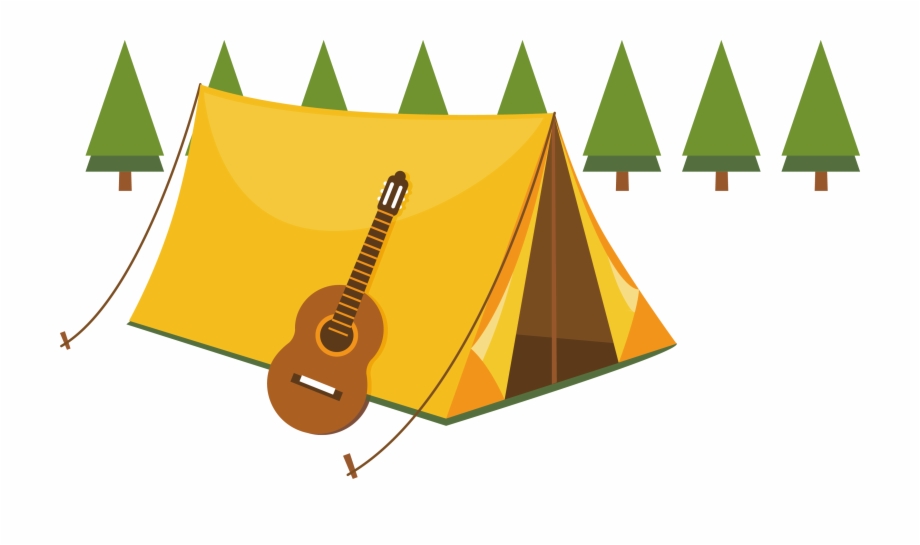 Camping Summer Camp Tent Illustration Free Powerpoint Templates