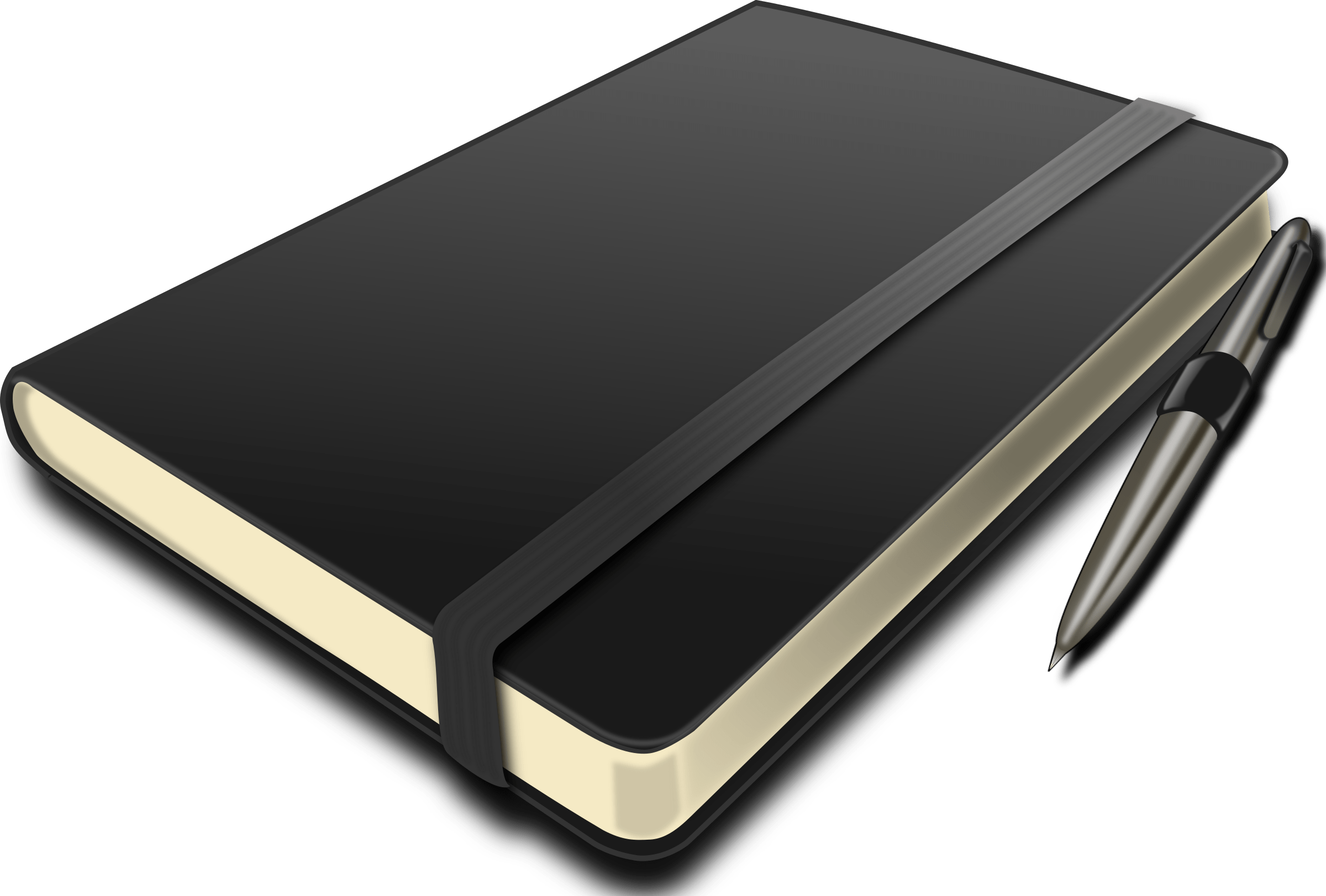 Black Notebook Notebook Clip Art