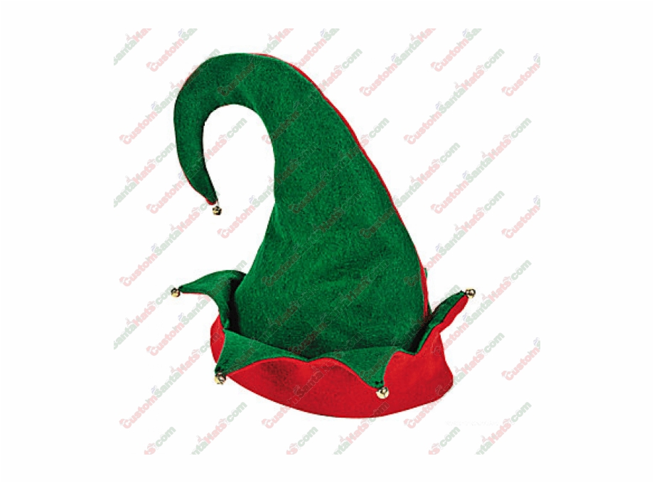 Elf Hat Double Layer Green Red Elf Hat