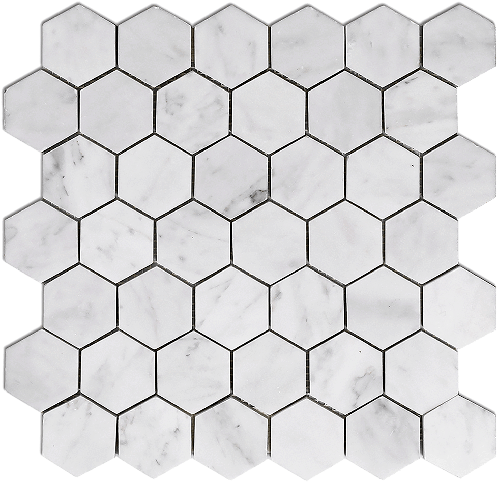 2 Bianco Gioia Marble Mosaic Tile Hexagon Hexagon