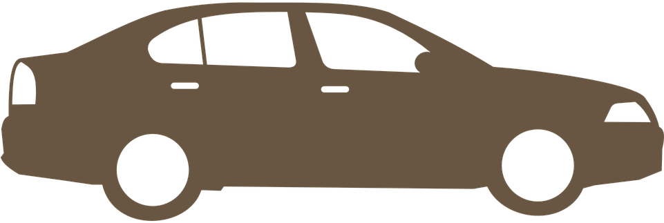 Car Silhouette Sedan Vehicle Automobile Isolated Transparent Black