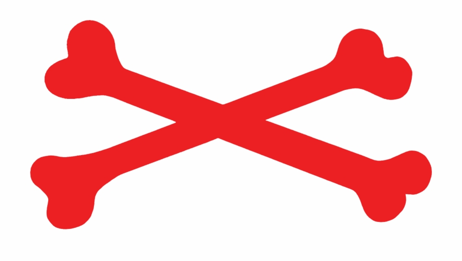 Red Cross Bones With Transparent Background