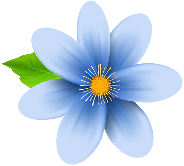 Blue Flower Png - Clip Art Library