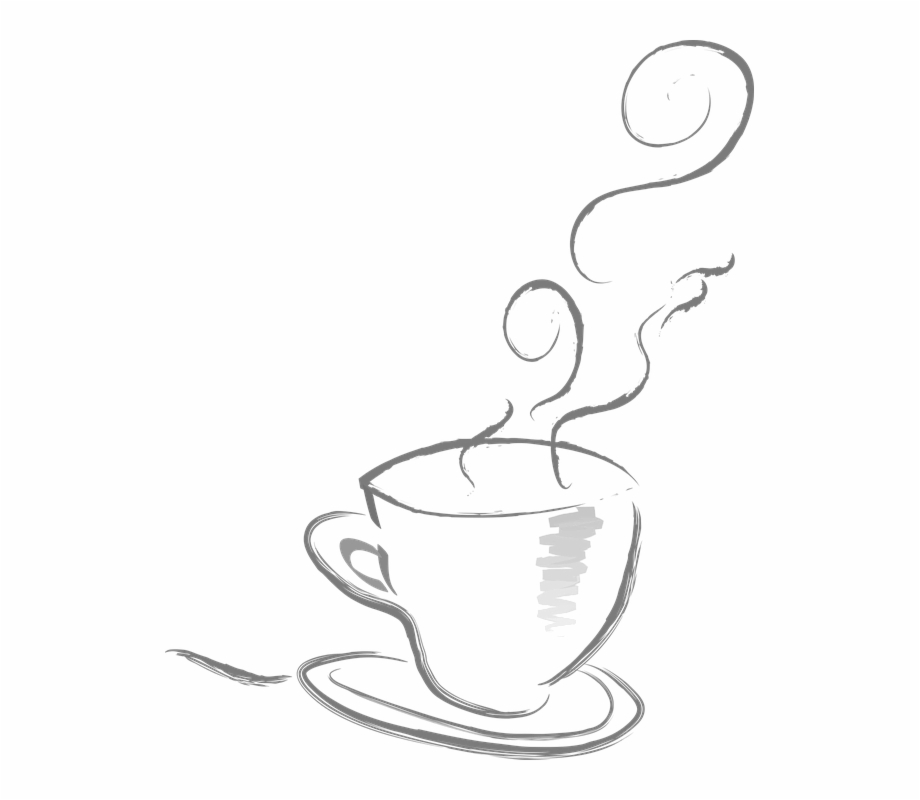 Coffee Cup Steam Line Art