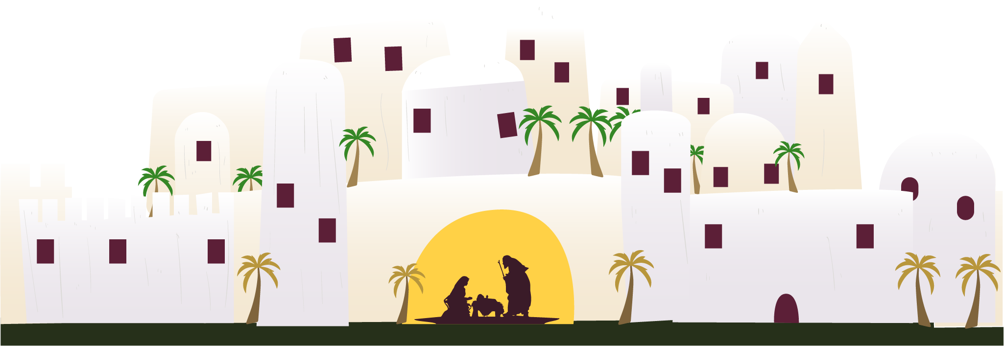 See You There Nativity Scene Silhouette