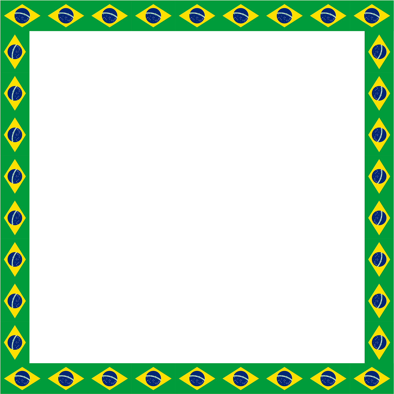 Pele Brazil Flag Border Illustration Picture Frame