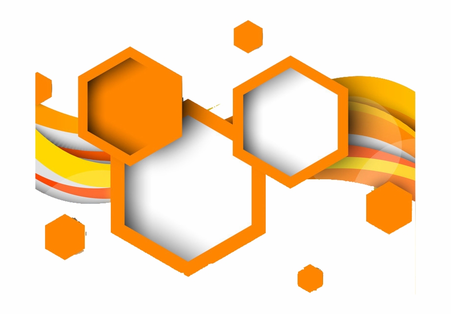 Orange Hexagon Png Background Transparent Geometric Shapes