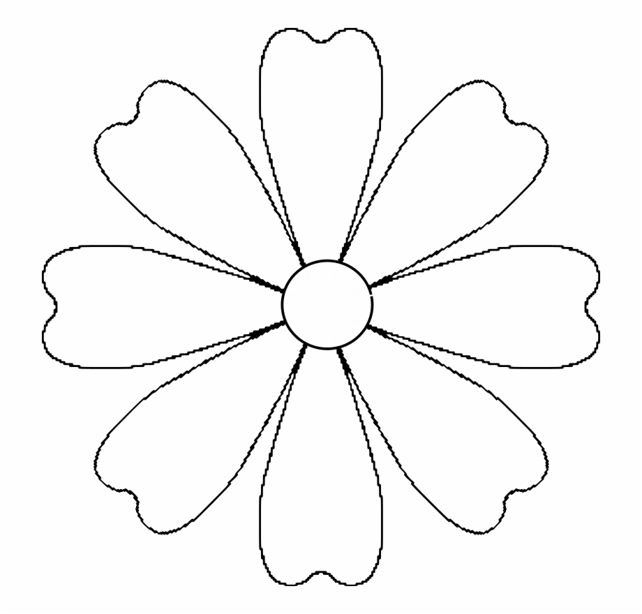 outline of an flower
