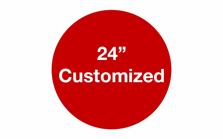 24 Customizable Red Safety Floor Sign Circle Circle