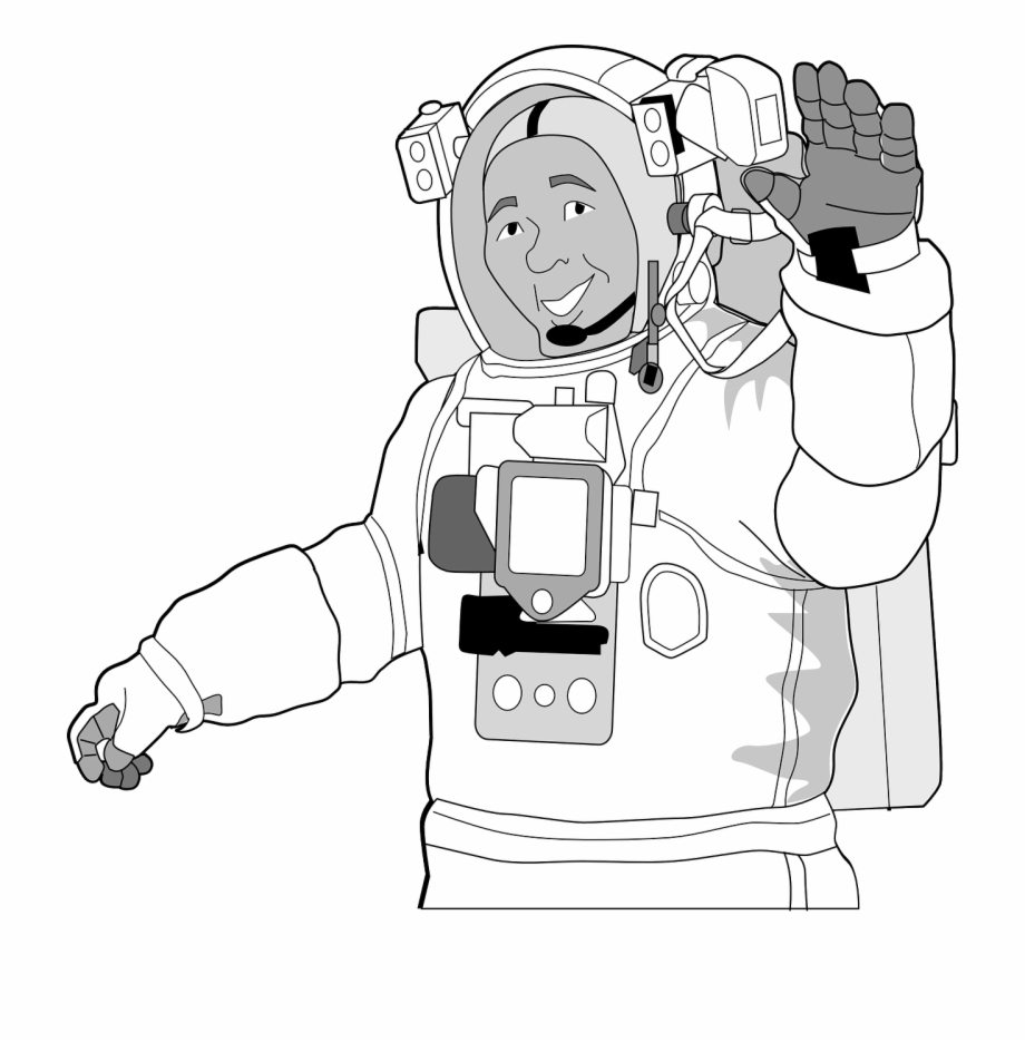 Astronaut Training Clipart Black And White