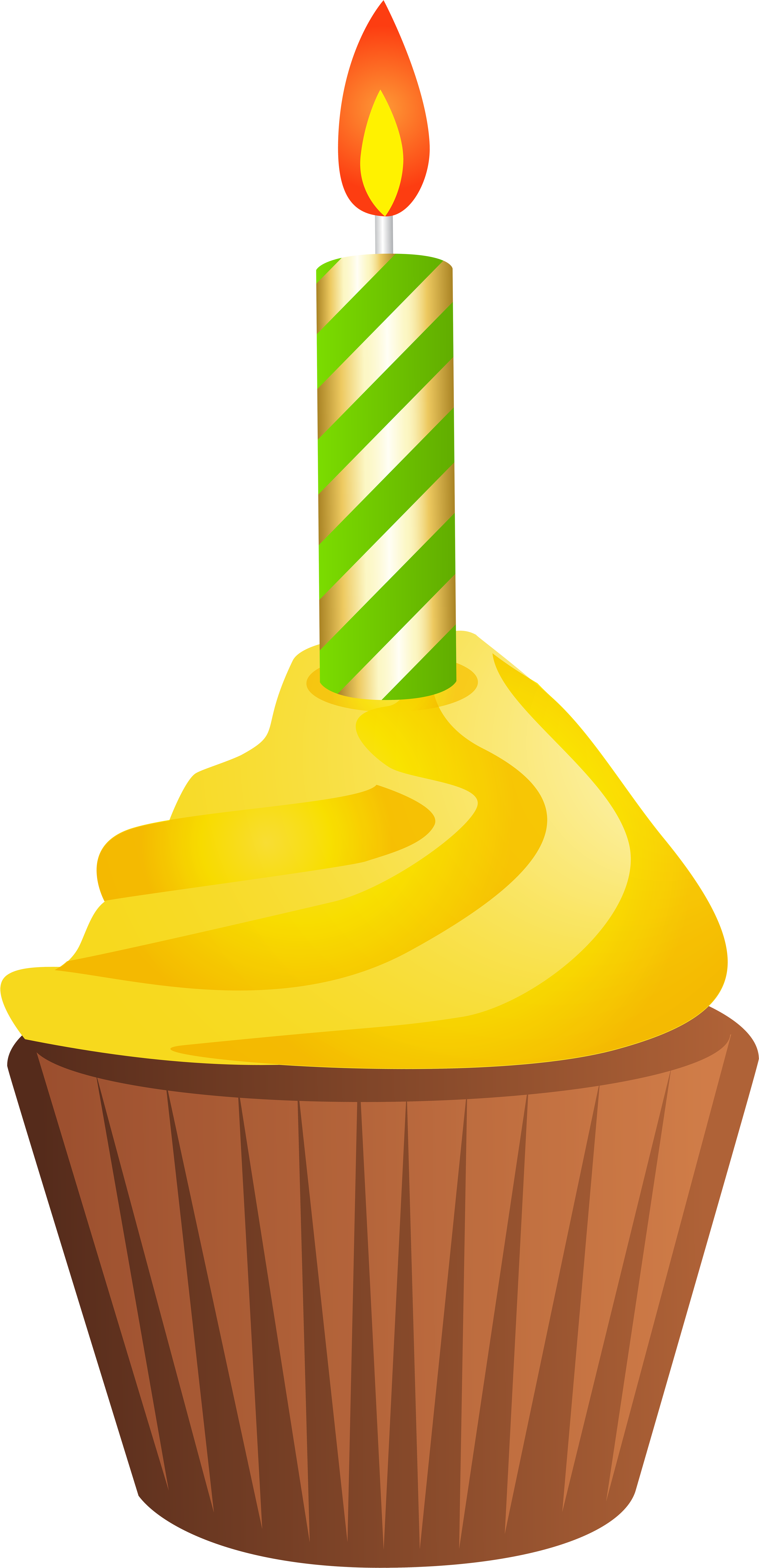 Birthday Muffin With Candle Png Clip Art Imageu200b