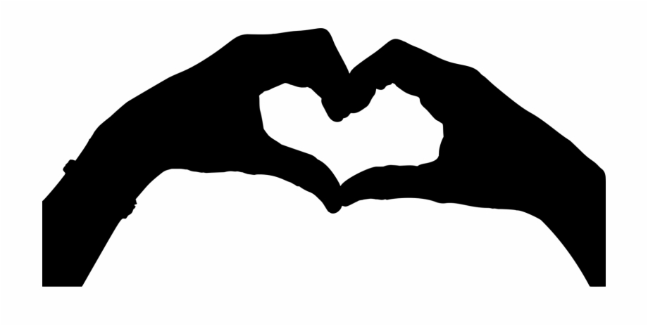 Hand Heart Drawing Silhouette Heart Hands Icon Png