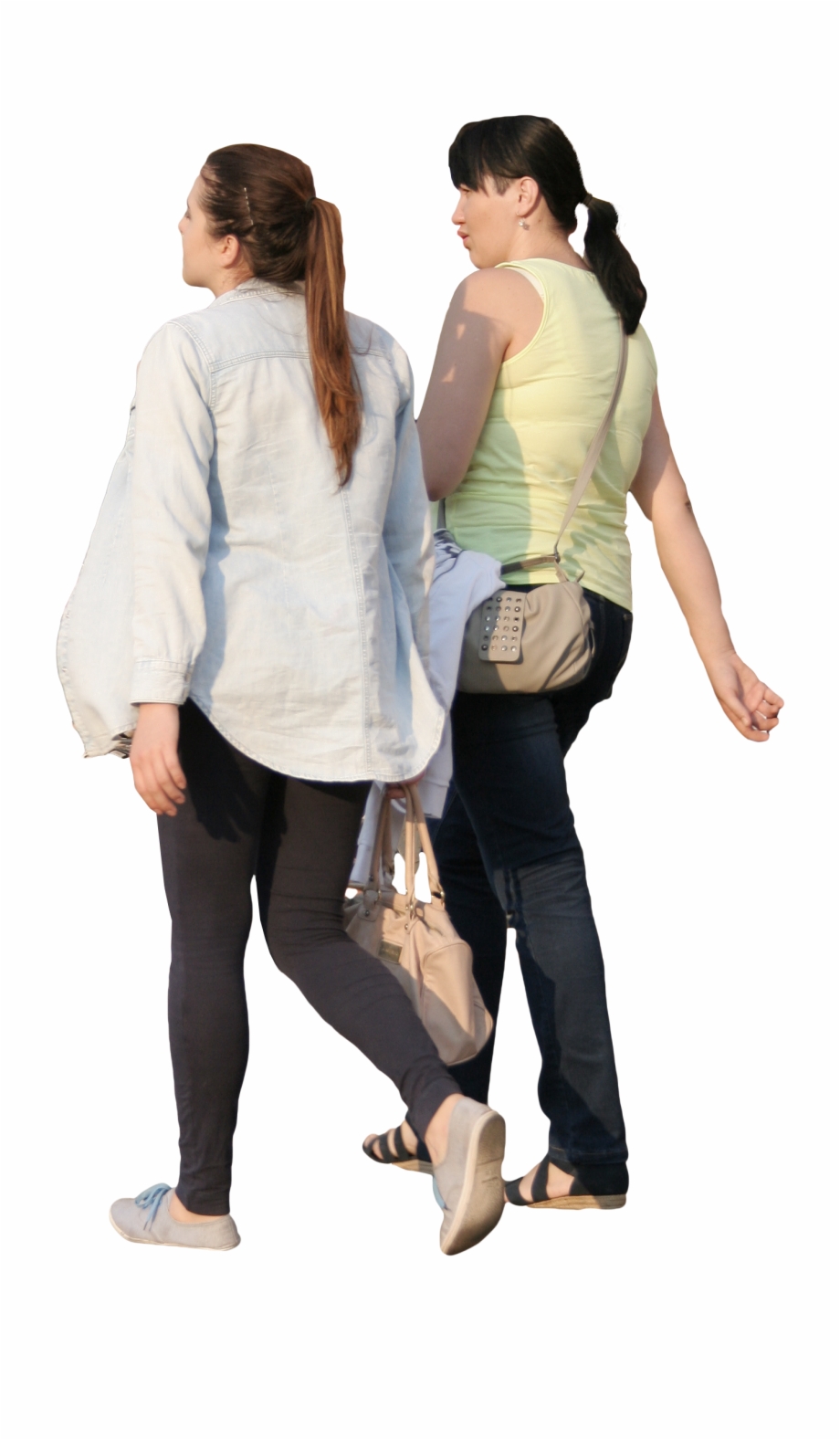 Two Women Walking People Walking Png Transparent - Clip Art