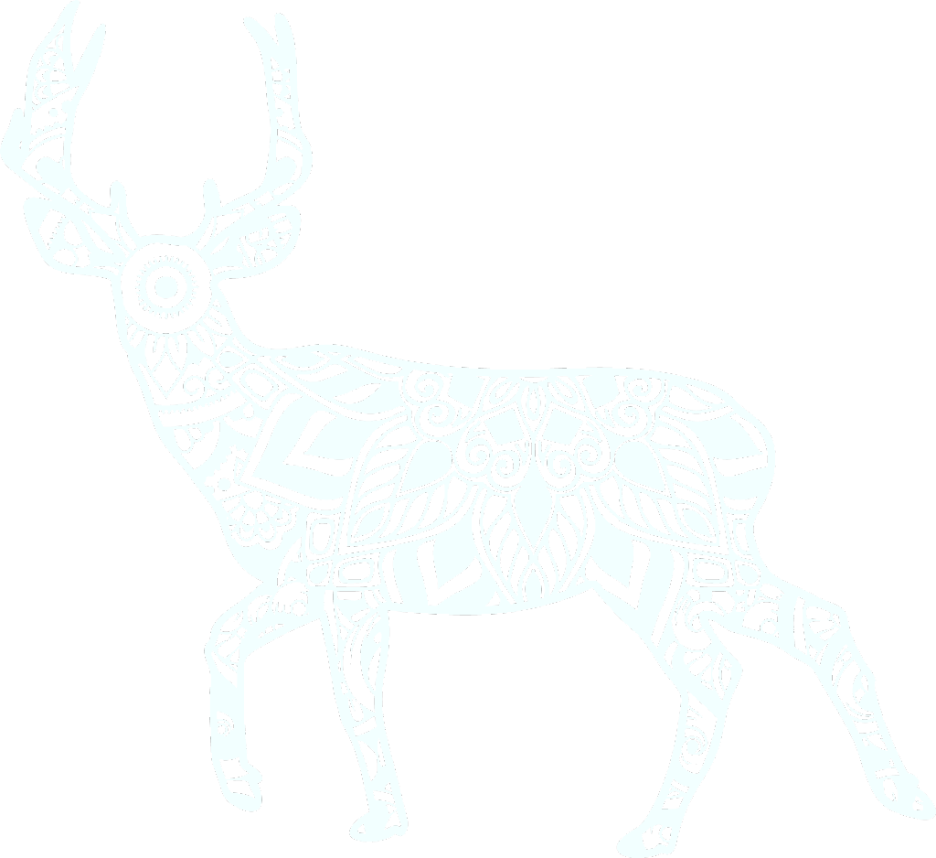Deer Geometric Silhouette Ftestickers Reindeer