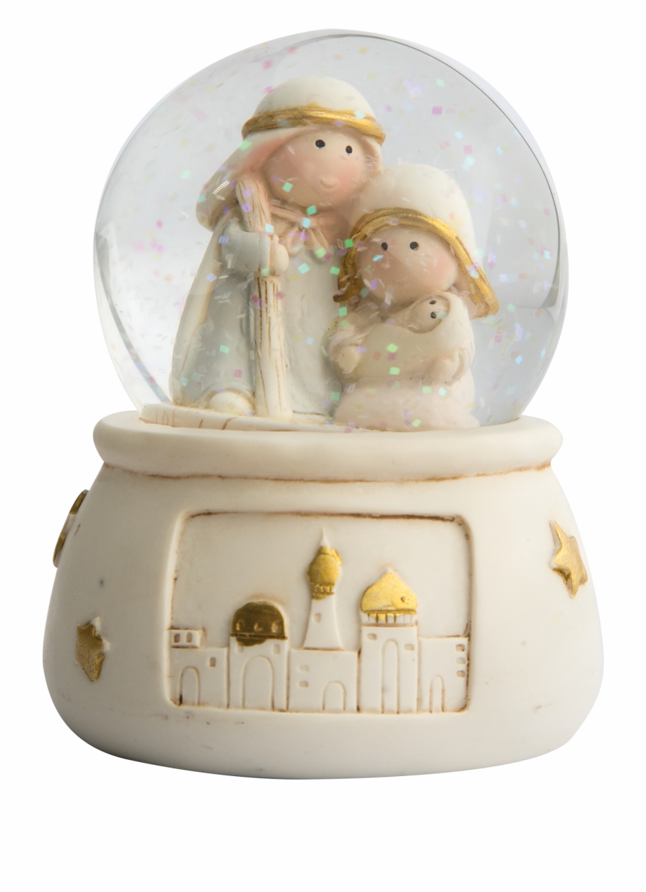 Childrens Nativity Snow Globe Mary Holding Baby Jesus
