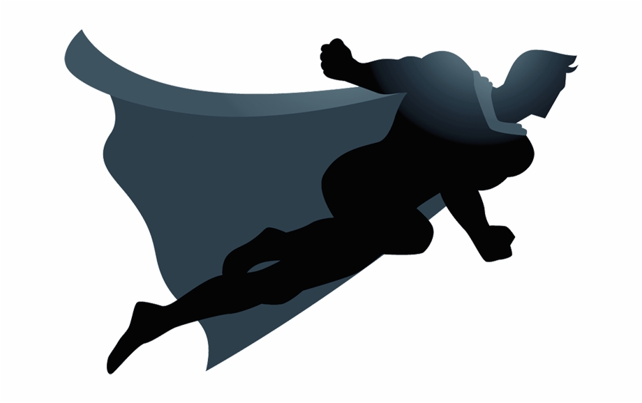 Flying Superhero Silhouette Png Clip Art Royalty Free