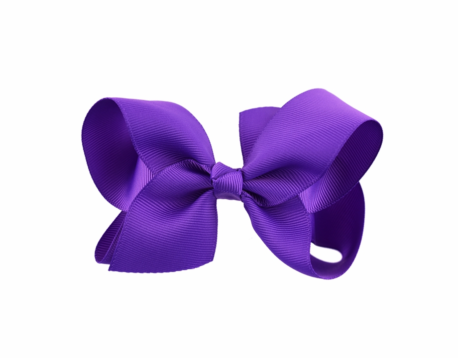 Grosgrain Ribbon Hair Bow Large Purple Hair Bow