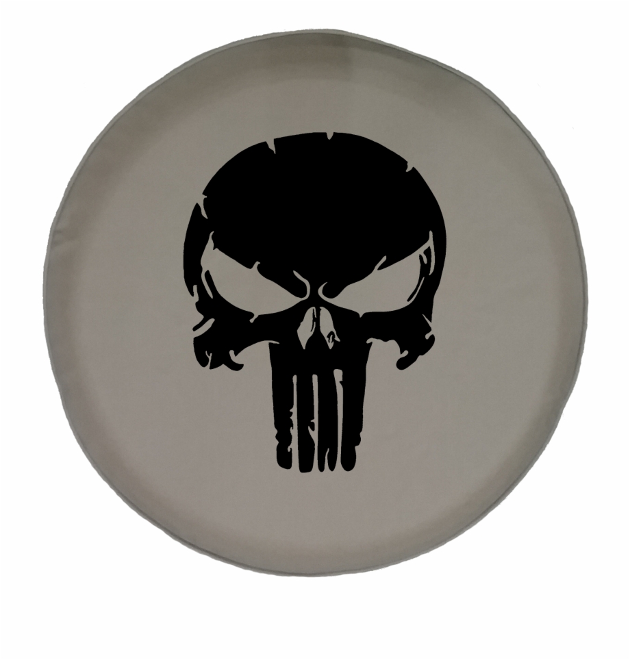 Cracked Punisher Skull With Angry Eyes Offroad Jeep